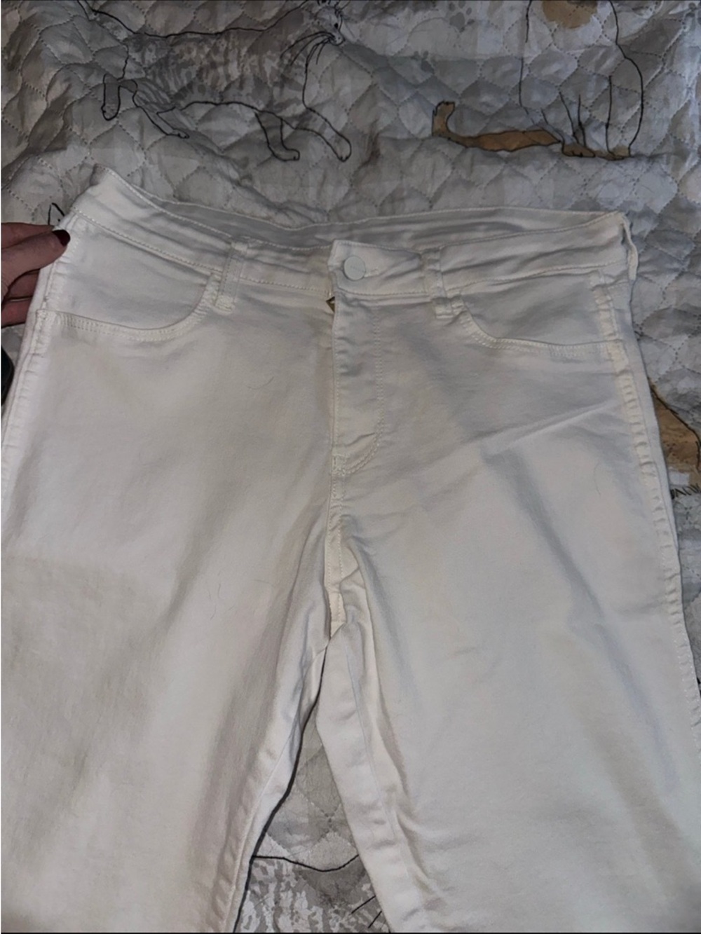 H&M &Denim Womens White Skinny Jean Size 31 Like New
